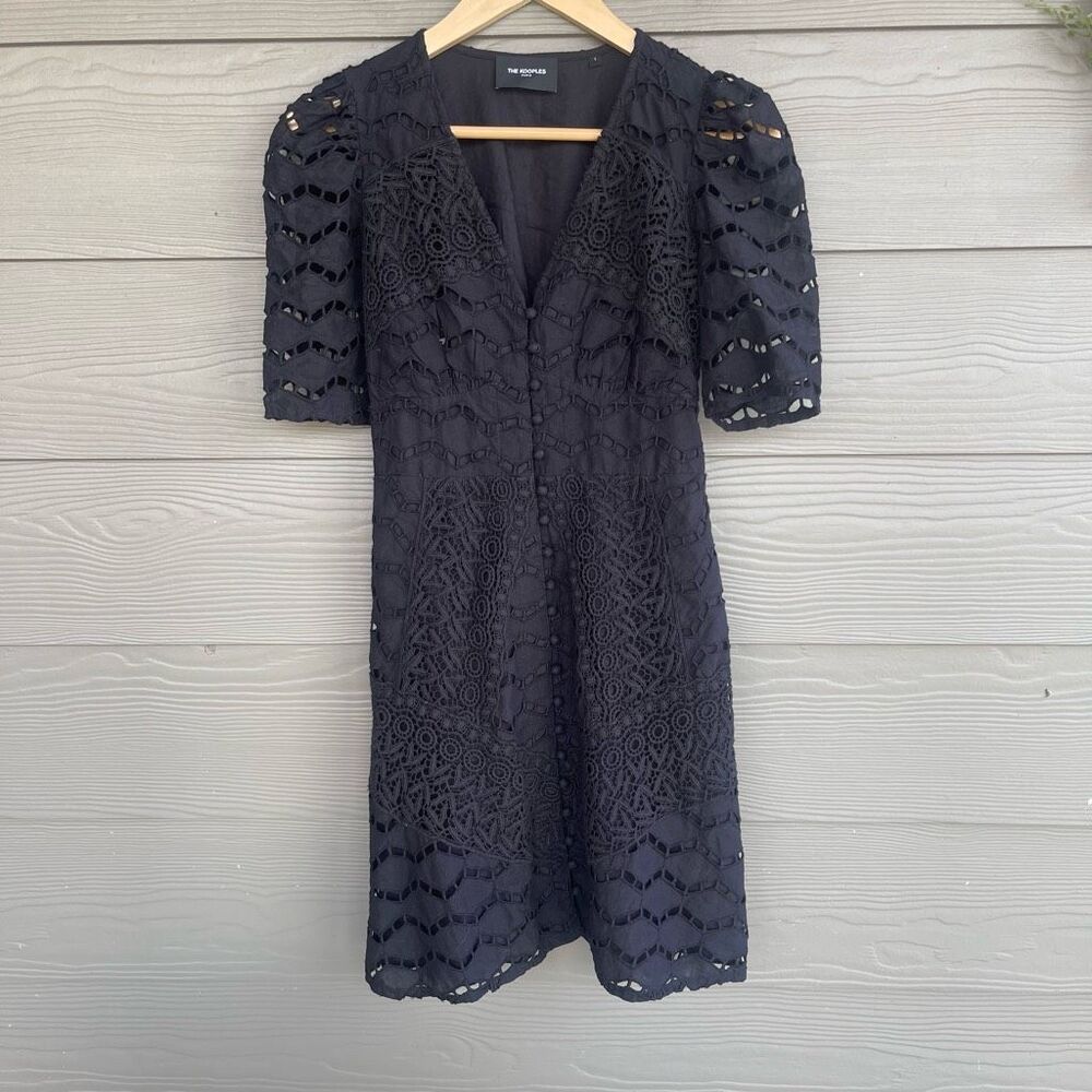 The Kooples Paris black all over lace mini dress - Picture 2 of 10